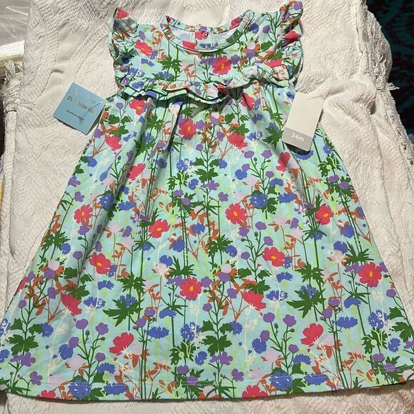 NEW Floral Sleeveless Lightweight Cotton Flutter Sleeve Summer… - Picture 1 of 3